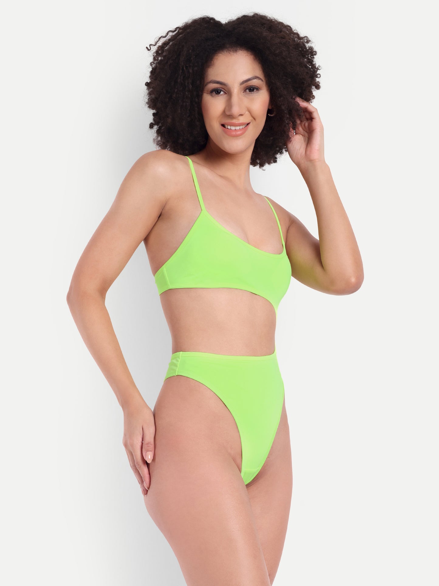 CINDY LIME SWIMSUIT WITH SARONG