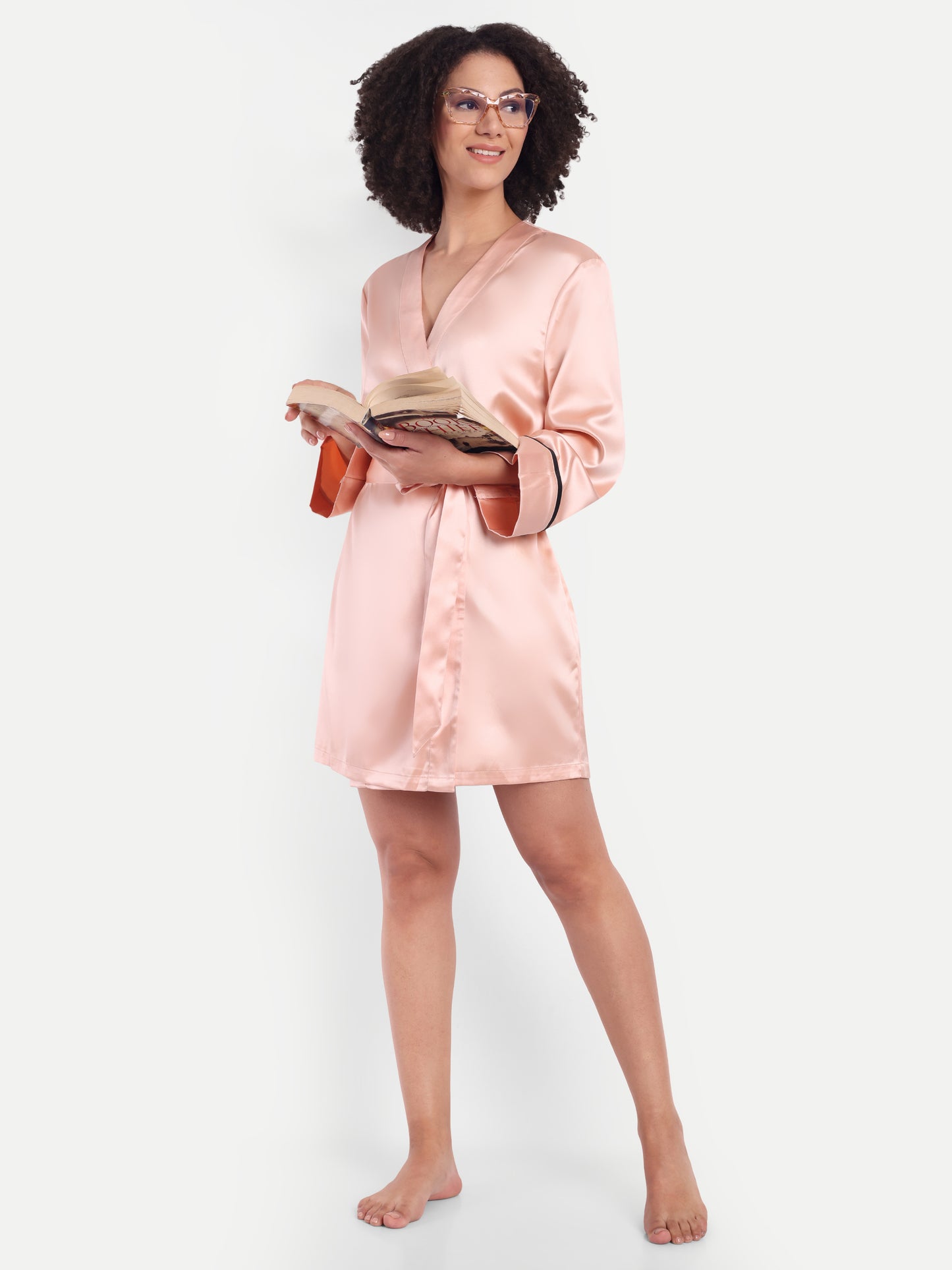 Verse Kimono In peach