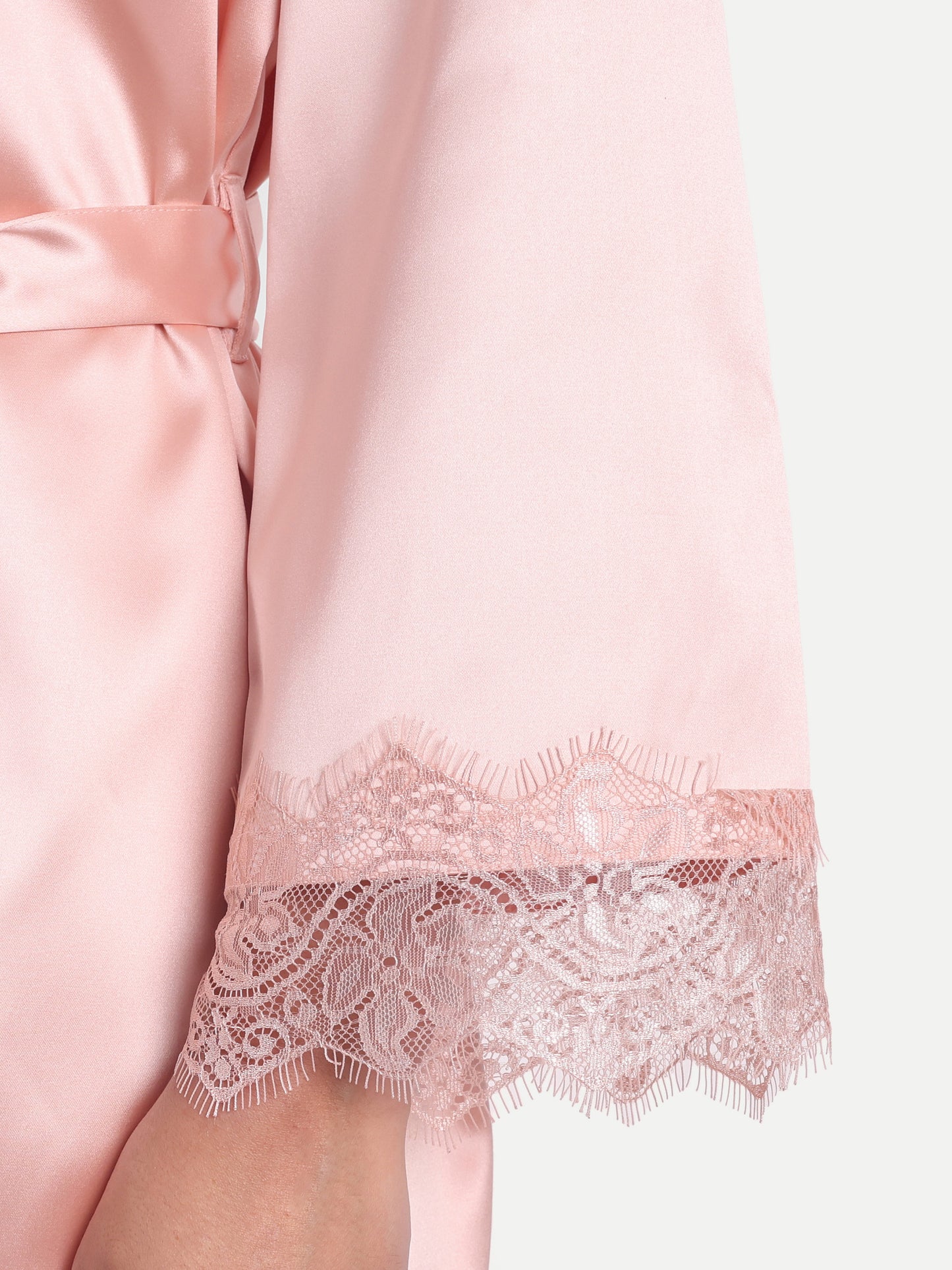 Verse Kimono-Dress Sleep Set in peach