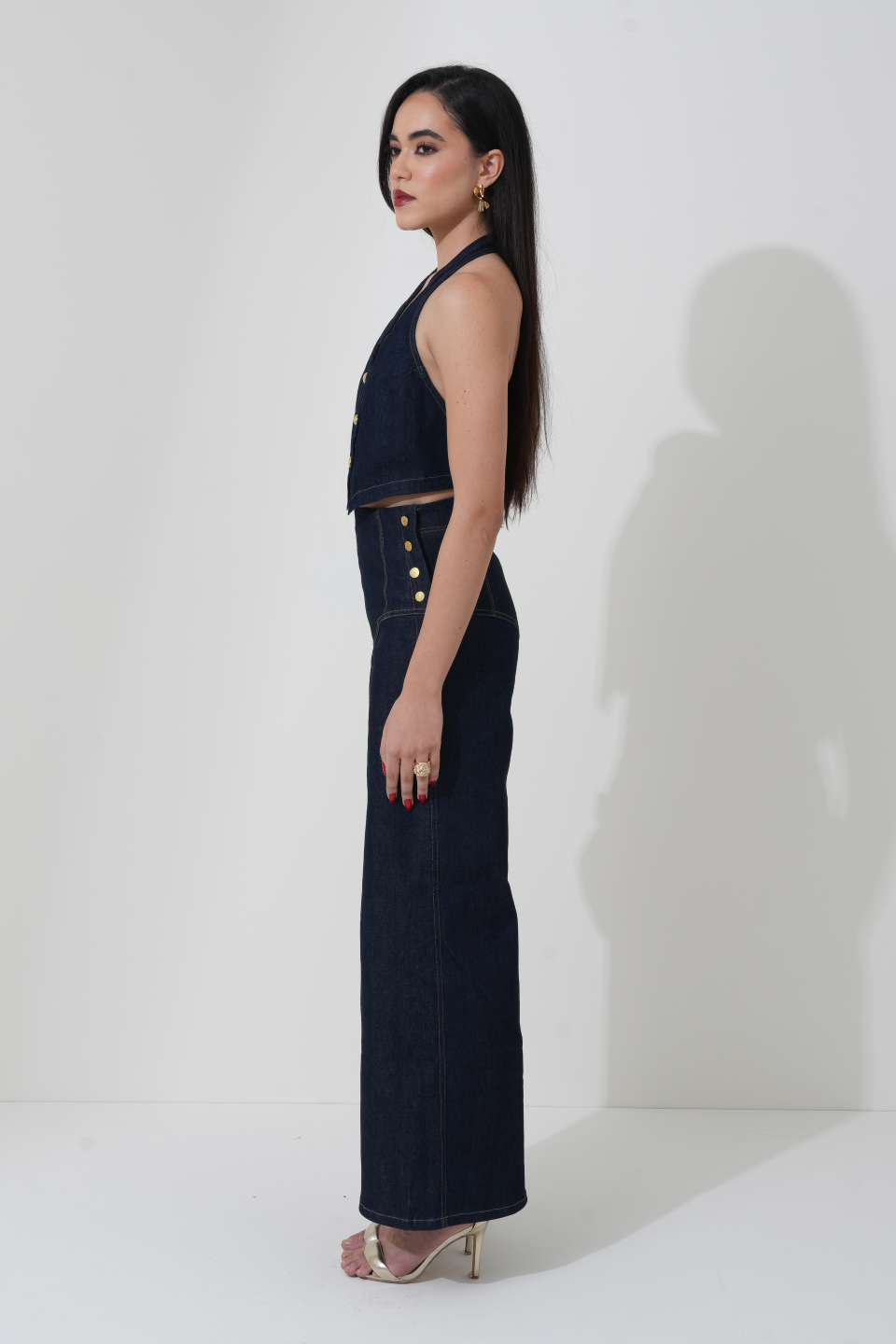 JESS CORSET DENIM TROUSERS