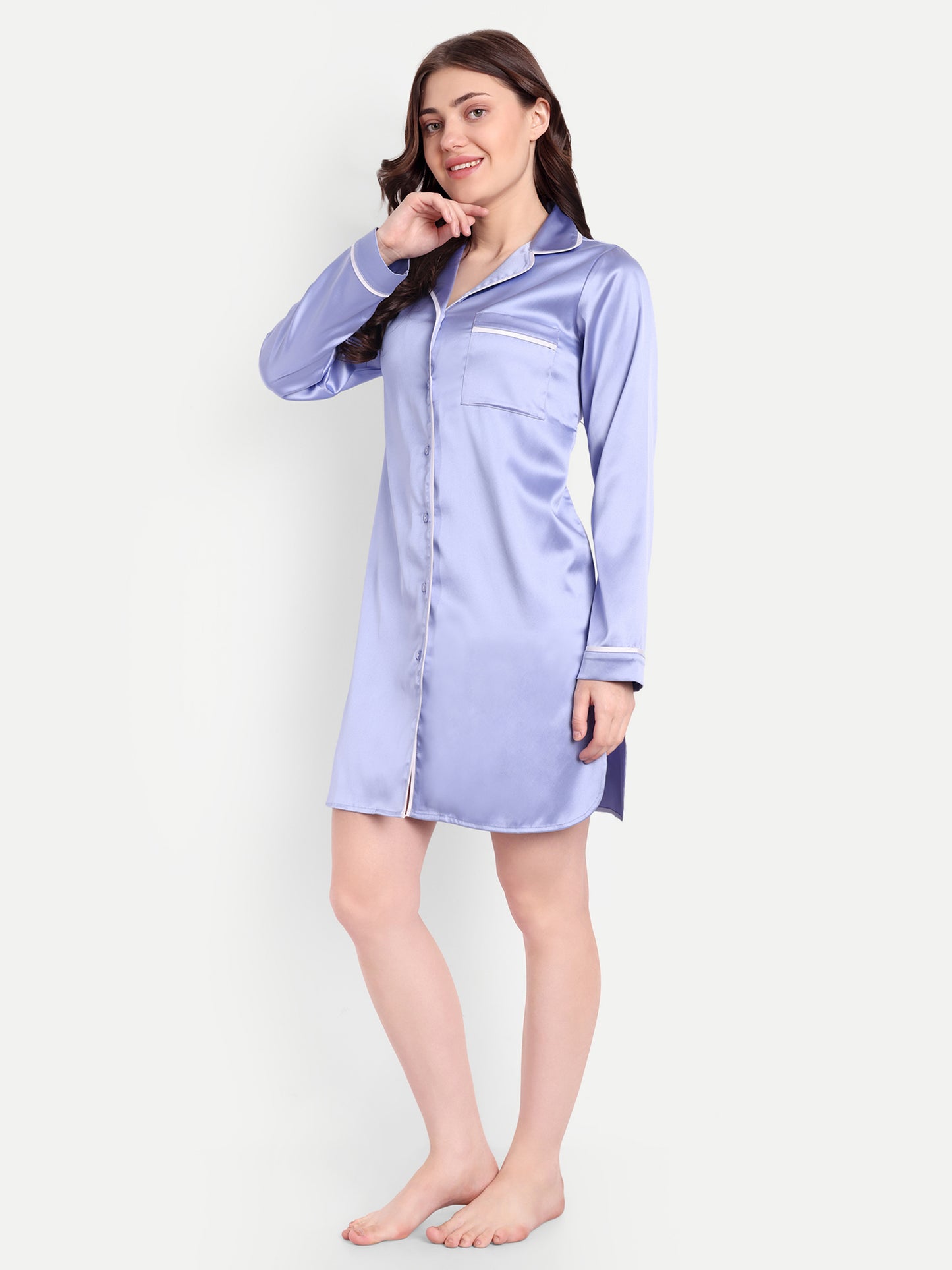 CHERIE SLEEP DRESS IN PERIWINKLE BLUE