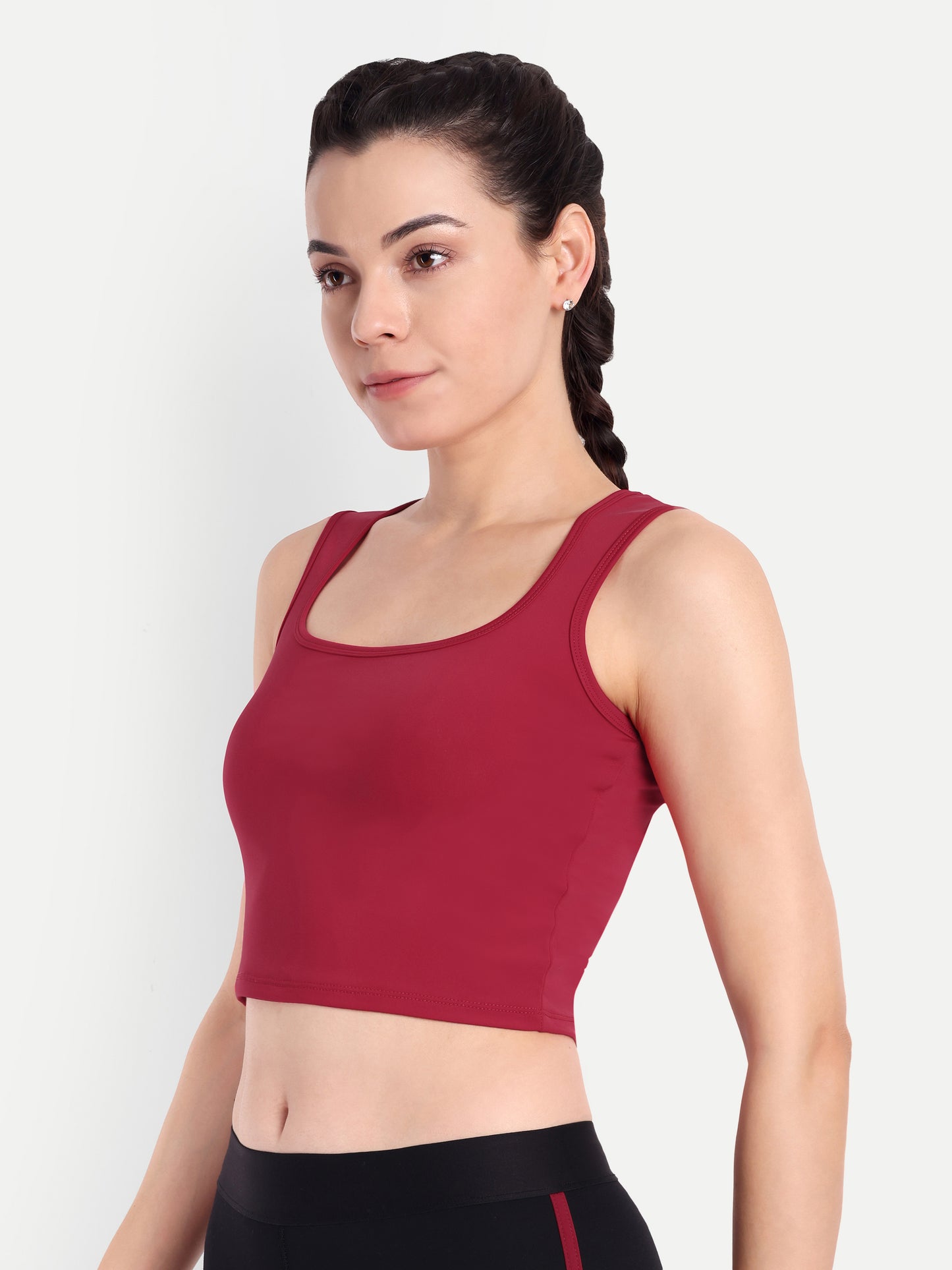 FLEUR CROP TOP IN SCARLET RED