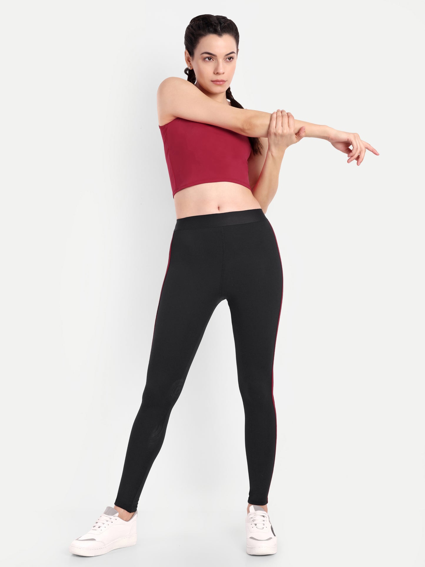 FLEUR CROP TOP IN SCARLET RED