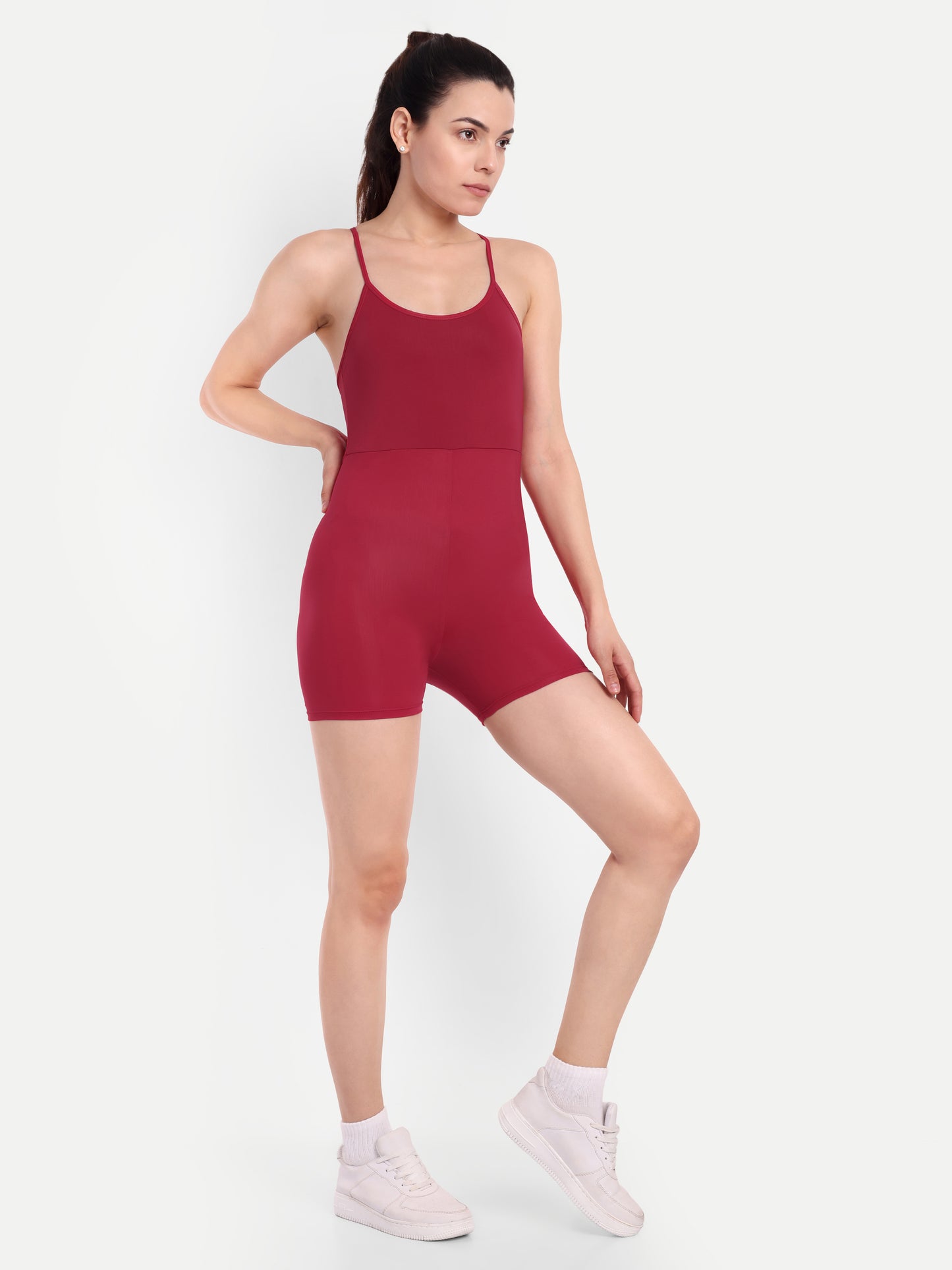 GIA PLAY SUIT IN SCARLET RED
