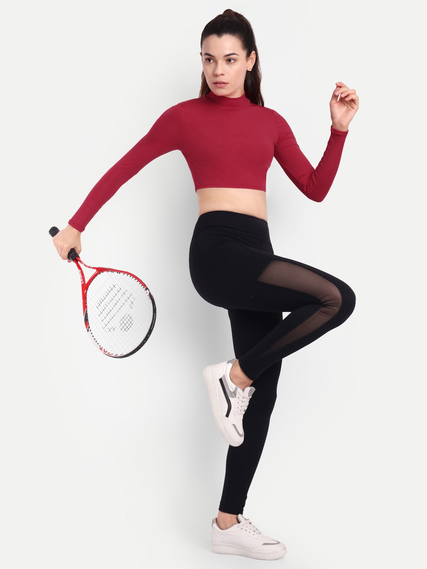 ELLE CROP TOP IN SCARLET RED