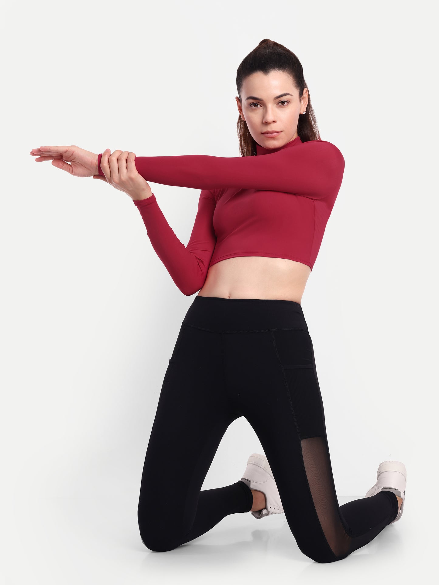 ELLE CROP TOP IN SCARLET RED