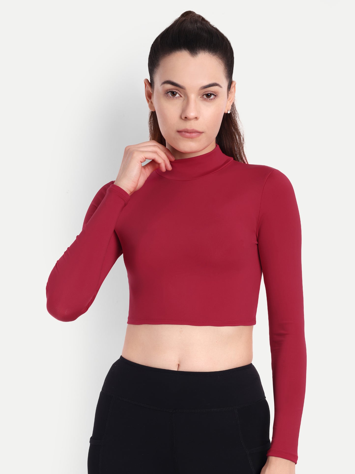 ELLE CROP TOP IN SCARLET RED