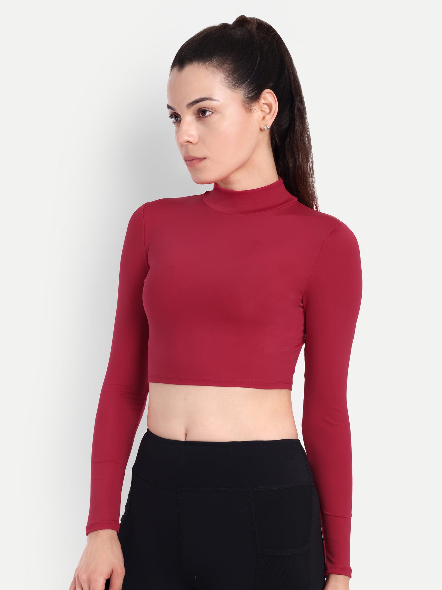 ELLE CROP TOP IN SCARLET RED