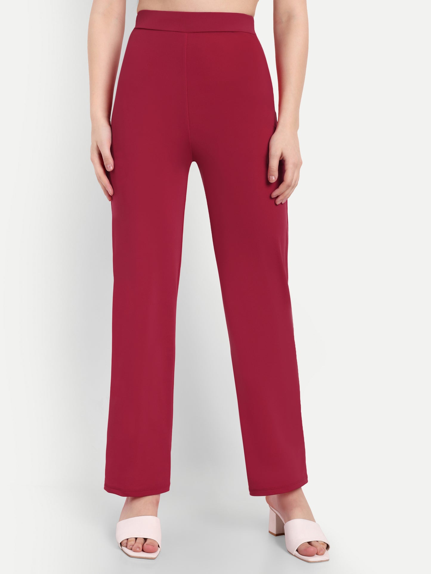 JULIA FLARED PANTS IN SCARLET RED