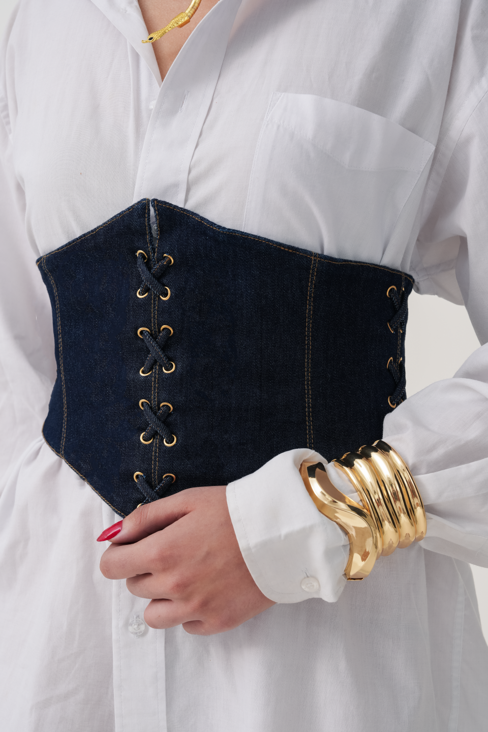 SABRINA CORSET DENIM BELT