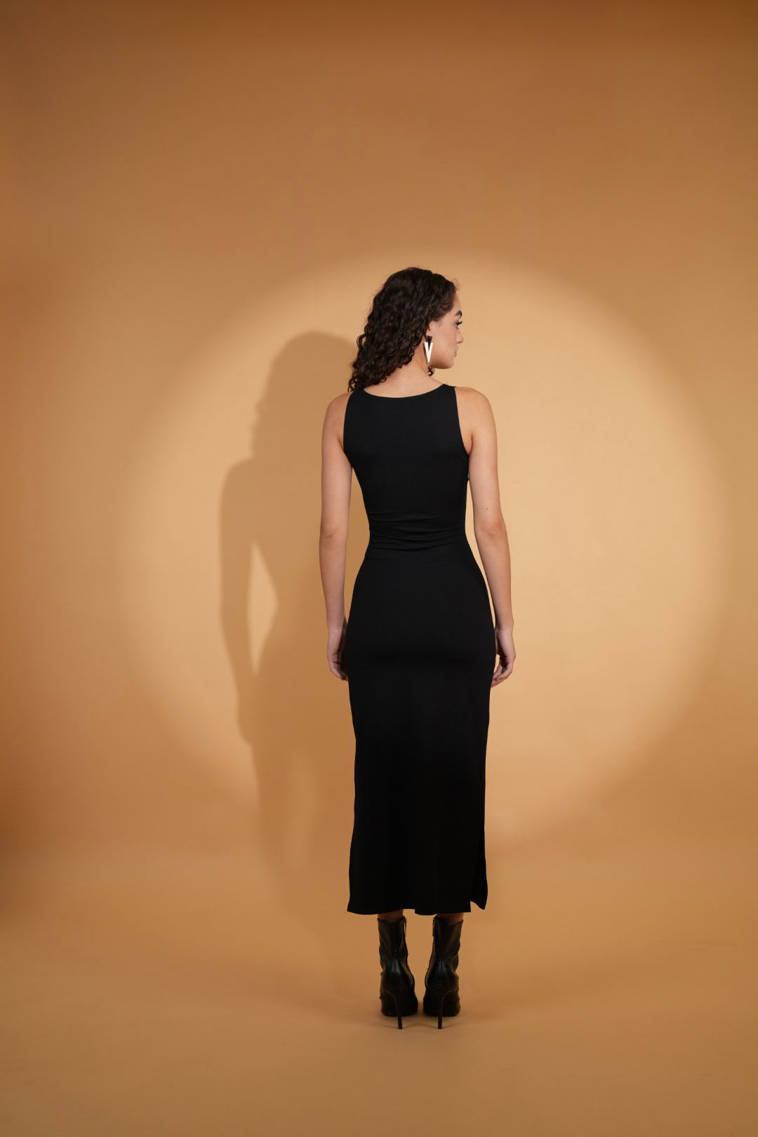 LUNA LOUNGE DRESS IN BLACK