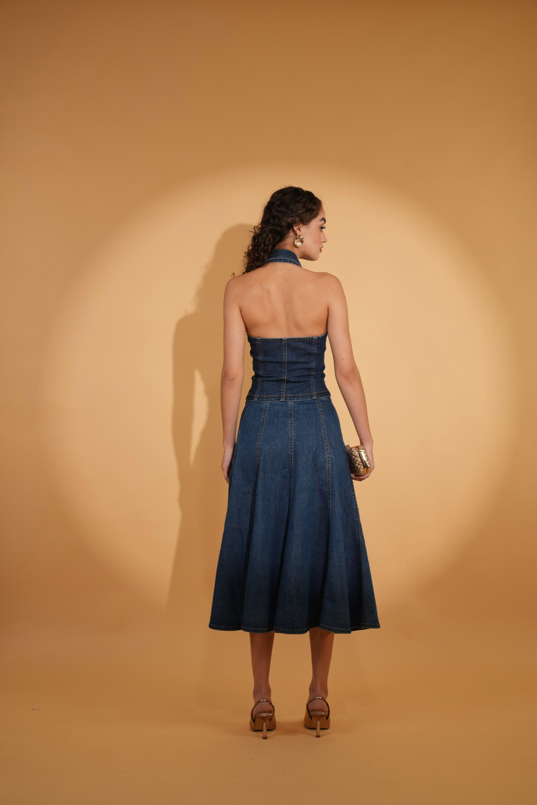 MADISON DENIM FLARED SKIRT