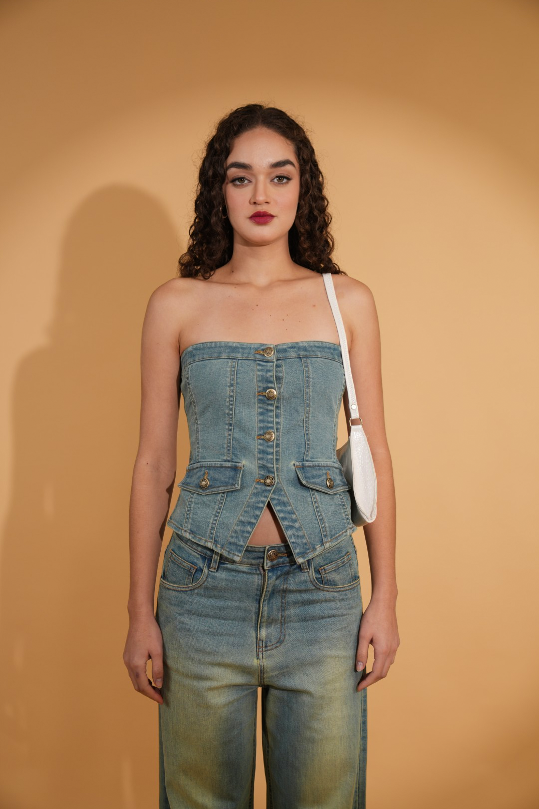 HAILEY GREEN BUTTON DOWN CORSET