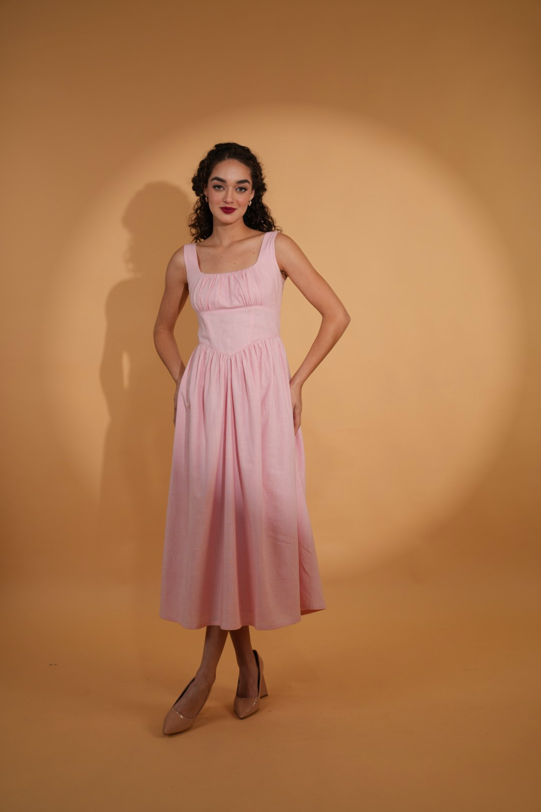 Vanessa Corset Style Dress in Cotton Candy