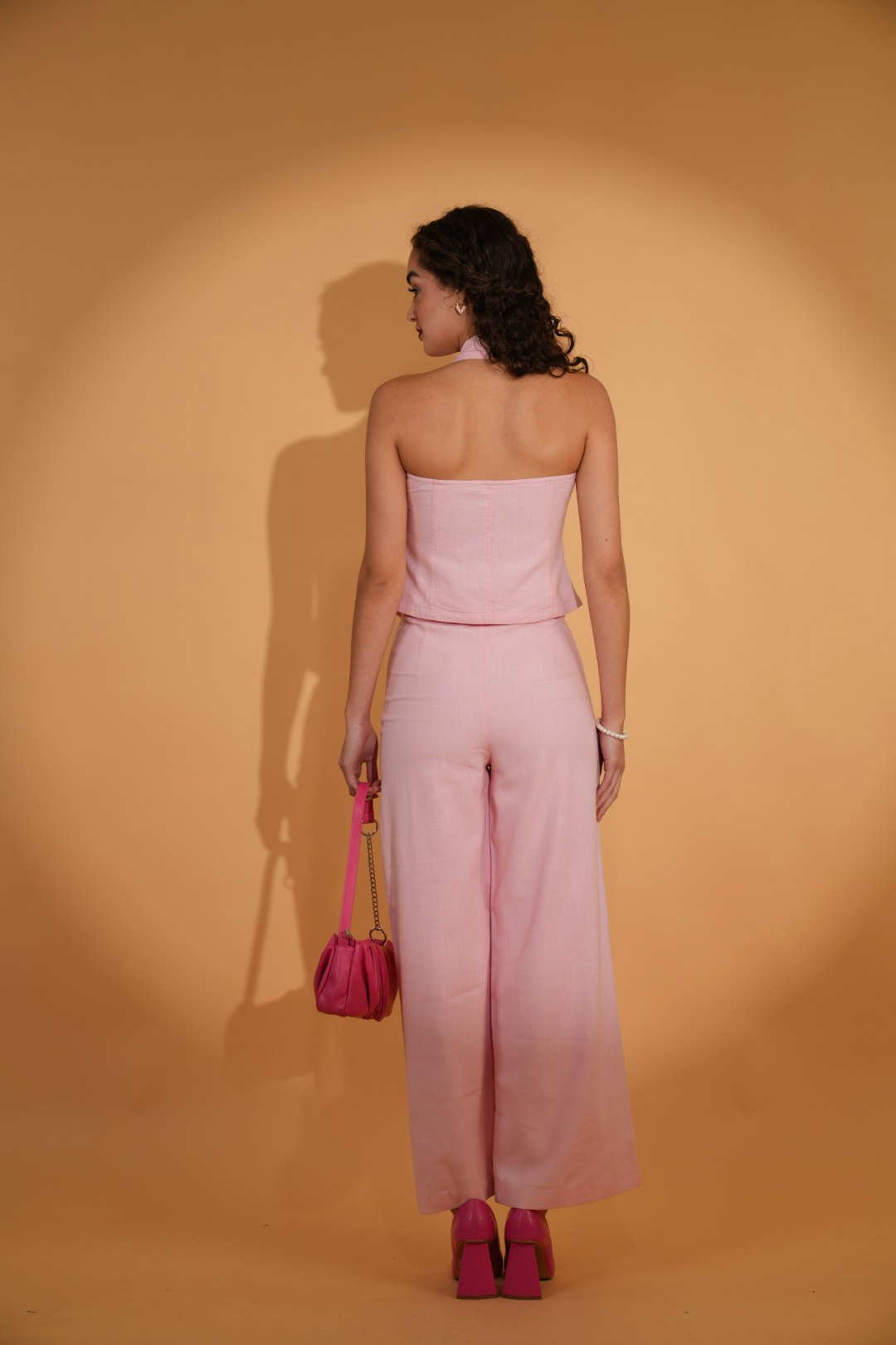 Candy cece Linen Co-ord Set in pink