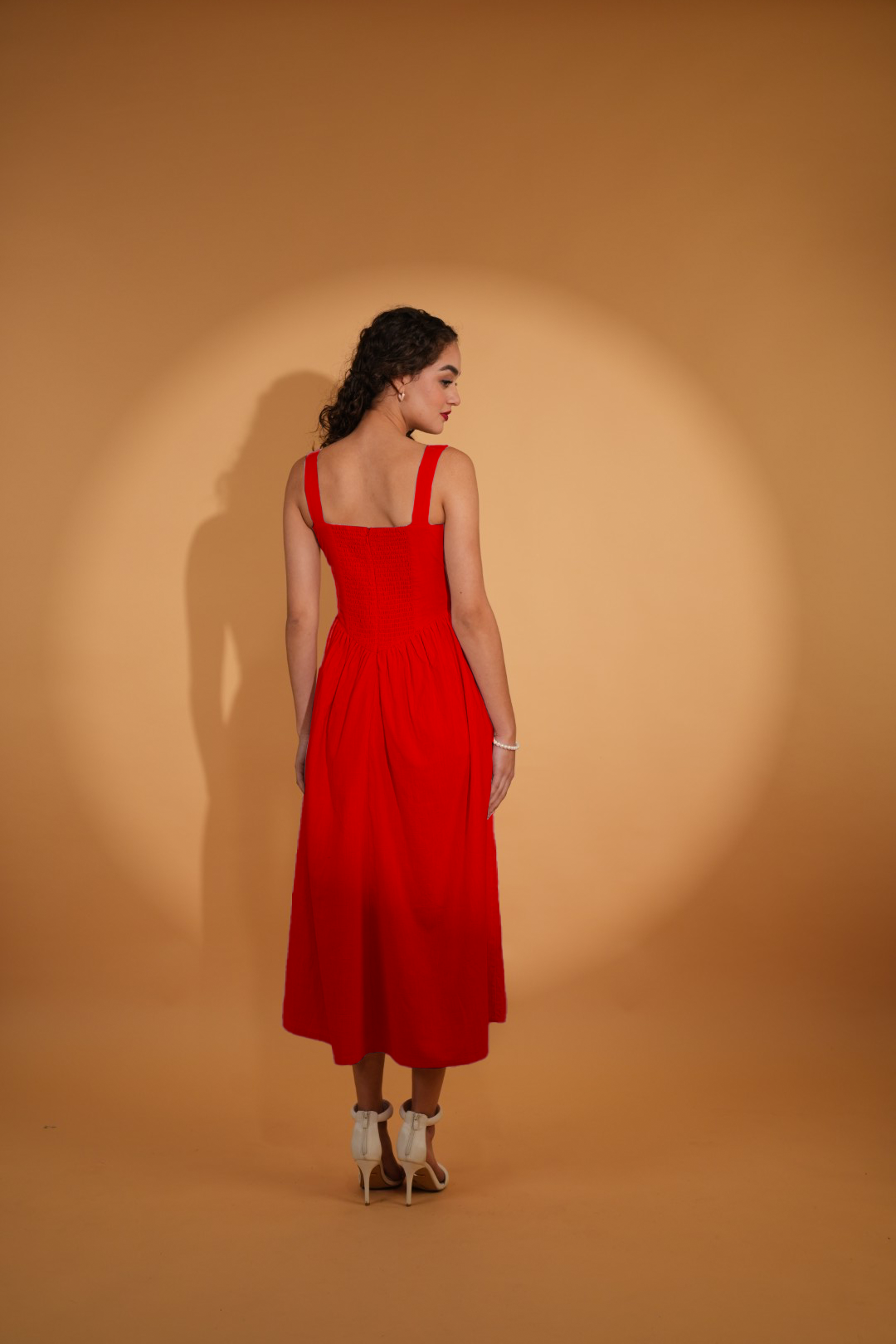 Vanessa Corset Style Dress in Spiced Cherry