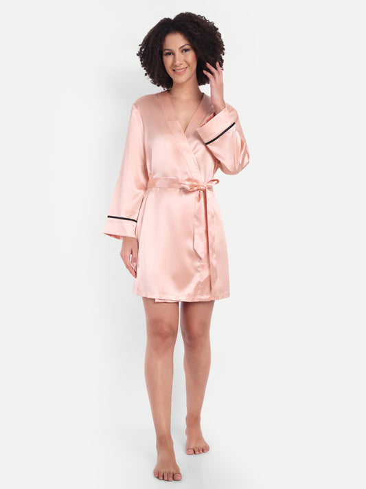 Verse Kimono In peach