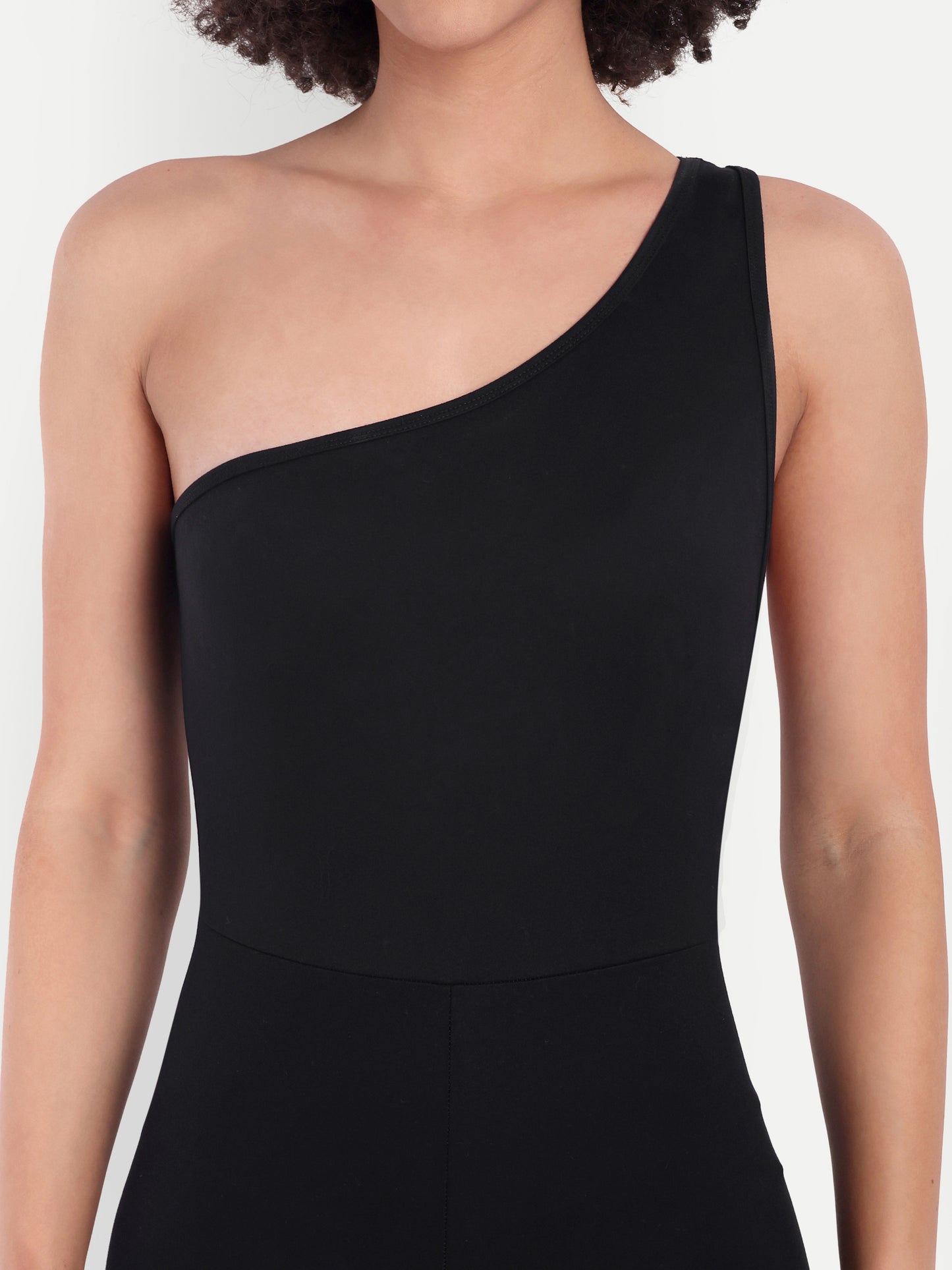 Elle Thigh Length Swimsuit in black with Sarong