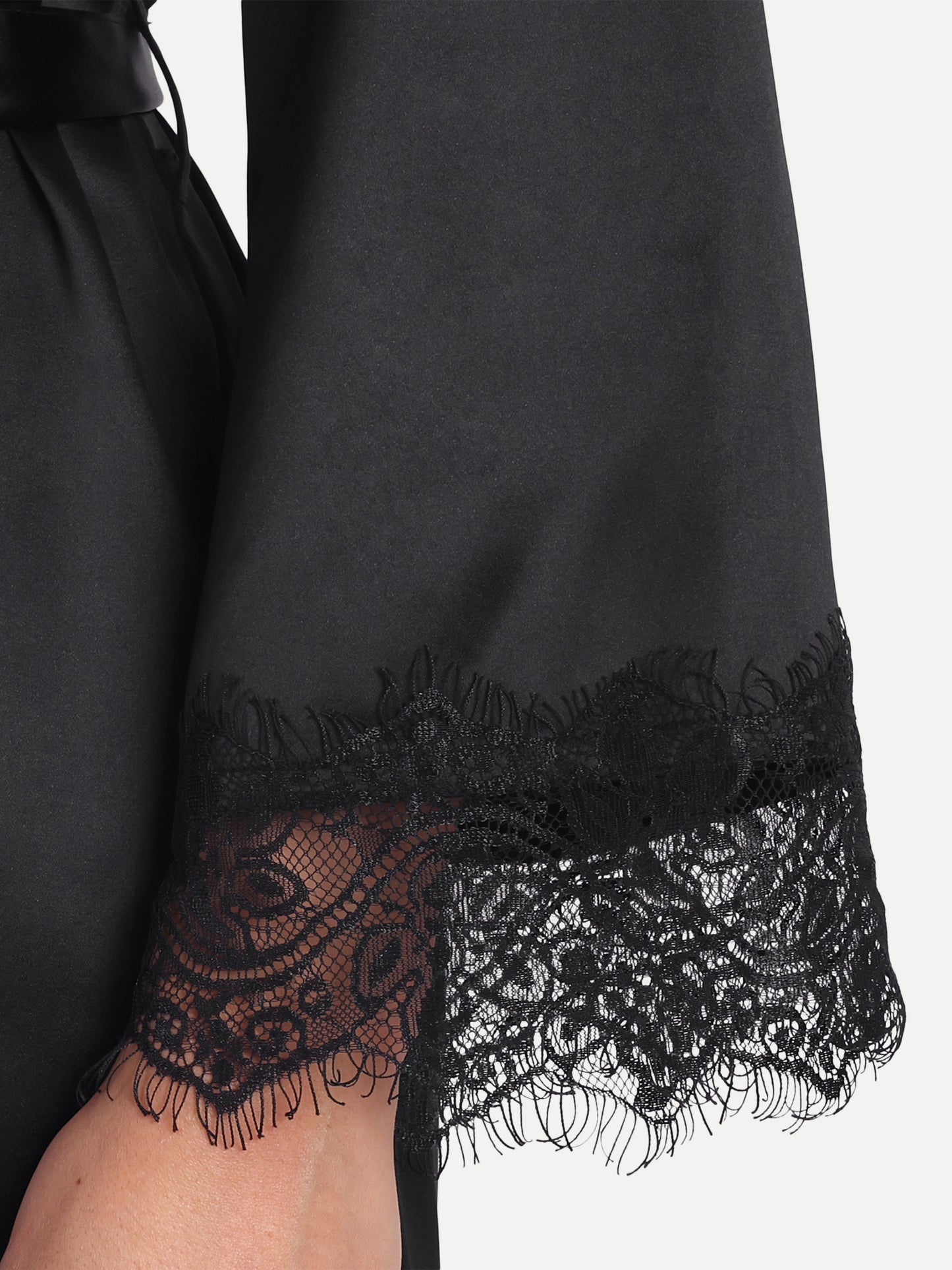 Verse Kimono-Dress Sleep Set in Black