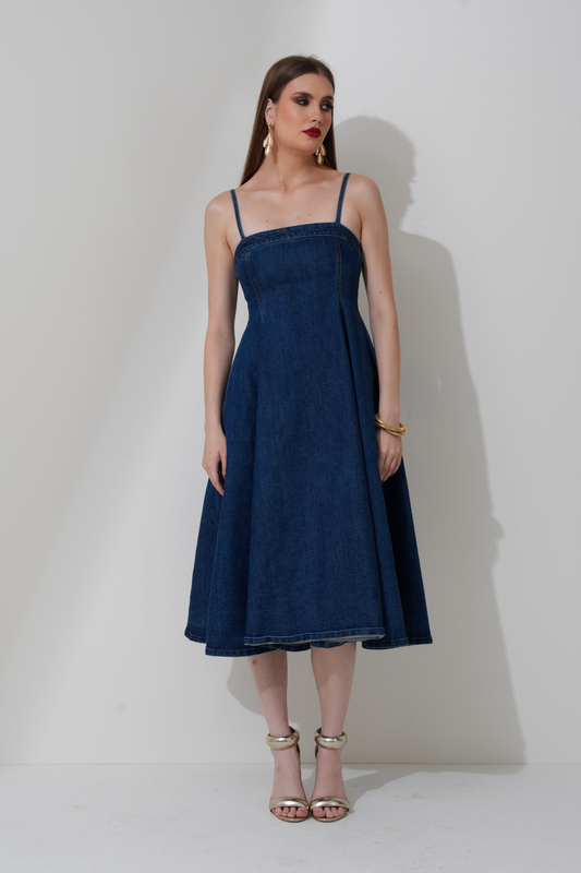 AVRIL DENIM DRESS