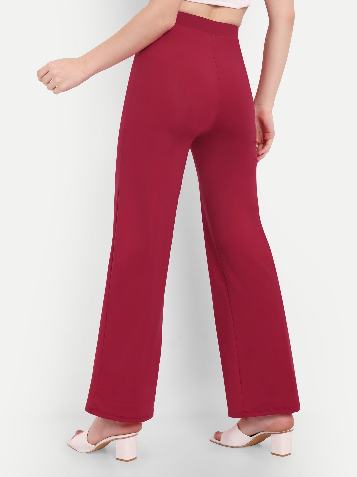 JULIA FLARED PANTS IN SCARLET RED