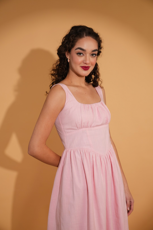 Vanessa Corset Style Dress in Cotton Candy
