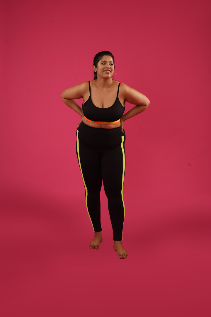 CAMILLE POP SPORTS BRA IN BLACK
